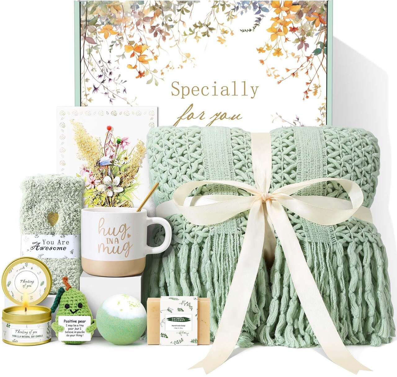 Mothers Day Gifts for Mom Wife Grandma Friends Sister, Birthday Gifts for Women Self Care Spa Gift Baskets for Women, Get Well Soon Gift Baskets Thinking of You Relaxation Stress Relief Care Package